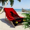 "Spartan Warrior with Red Background" Patterned beach towel quick dry perfect for travel outdoor sports jogging the beach and swimming