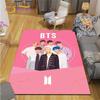 Tappeto Kpop Bangtan Boys Tappeto BTS Tappetini per Tavolino Soggiorno Tappeto Camera da Letto Tappetini per Pavimento Lavabili Tappetino per Area Domestica Regalo