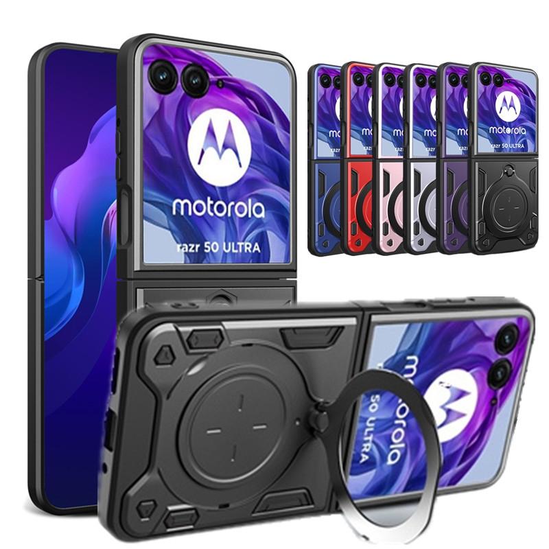 Kraftig Beskyttelsesdeksel For Motorola Moto Razr 50 40 Ultra Razr Plus 2024 2023 Deksel Stativholder Støtsikkert Funda Coque Capa