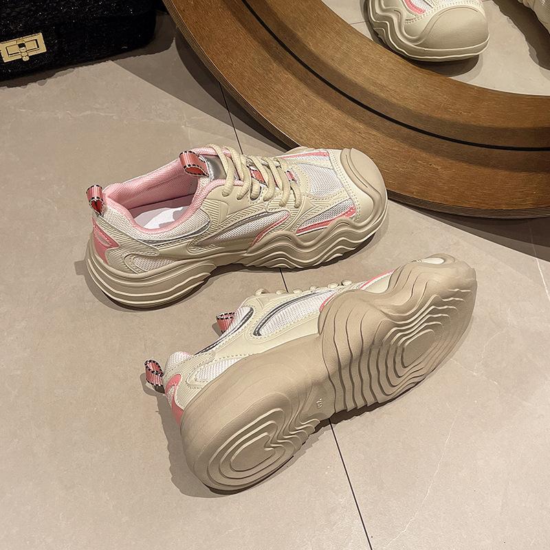 Masoism Autumn New Big Head Ugly Cute Shoes Color Matching Platform Casual Shoes Versatile Sports Dad Shoes