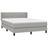 Maison Exclusive - Sommier à lattes de lit avec matelas Gris clair 140x200cm Tissu