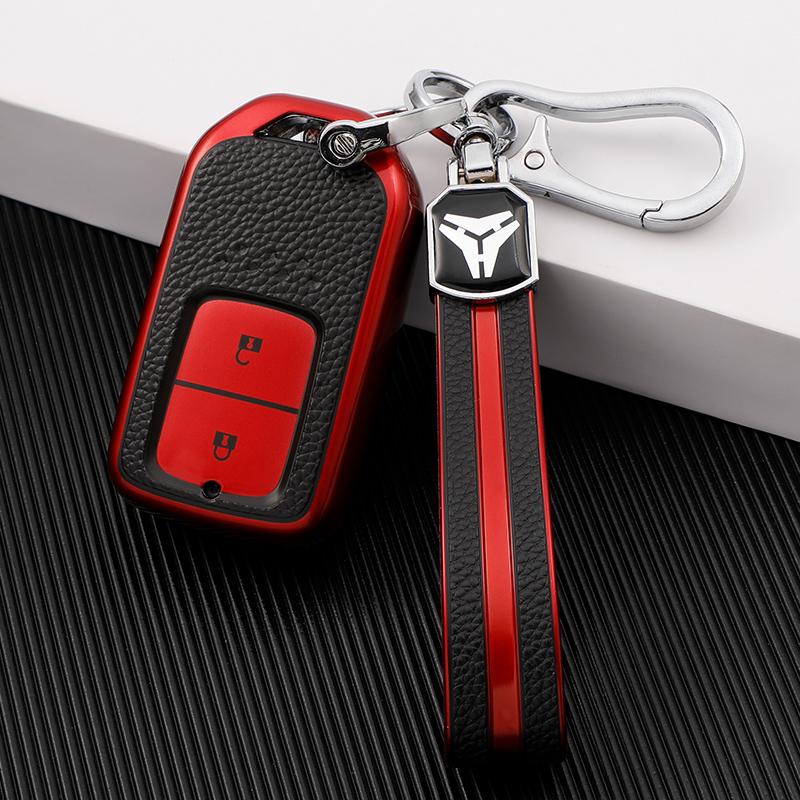 Tpu Leather Shell Holder Protector For Honda Crv Cr-V Fit Civic Accord Hr-V Hrv City Odyssey Xr-V Car Remote Key Case Cover