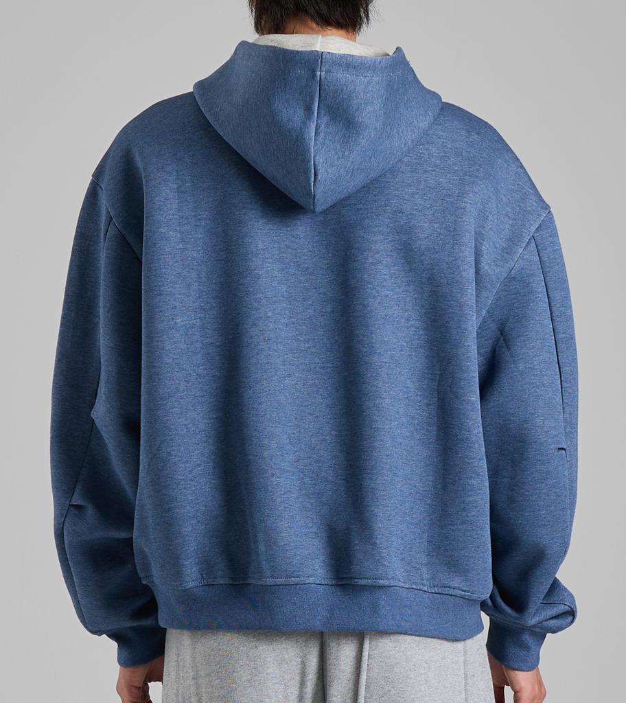 Button Seoul Two-Way Cotton Zip-Up Hoodie (Navy)