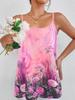 2025 Cross-border Spaghetti Strap Printed Casual Women's Vest Top