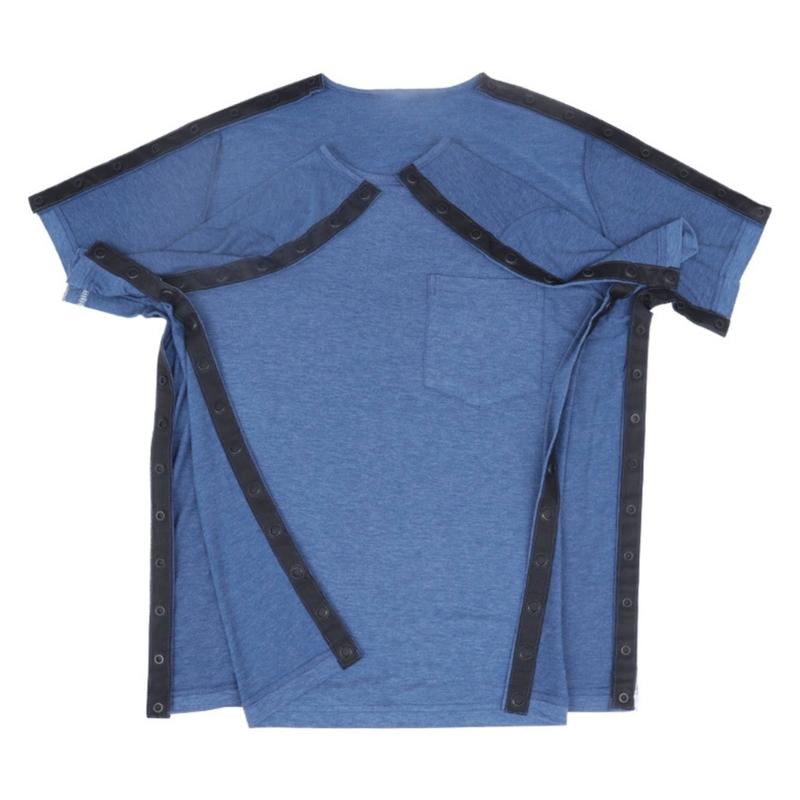 Post Surgeries Full Tear Away Shirt Full Tear Away Short Sleeve Chemo Port Access Shirt Unisex Dialysis Chemo Clothing