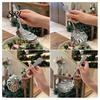 Decorative Serving Spoon Hammer-Grain Handle Shell Shape Design Polished Mirror Finish Soup Kitchen Tableware Artistic