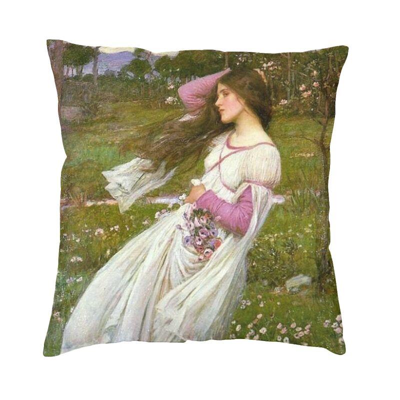 John William Waterhouse The Soul Of The Rose Pillow Case 45x45cm Decor Home Vintage Oil Painting Chair Cushion Square Pillowcase