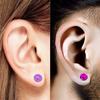 Silicone Double Flared Saddle Piercing Jewelry Stretched Ear Plugs Earring Lobe Acrylic External Flesh Tunnel Purple