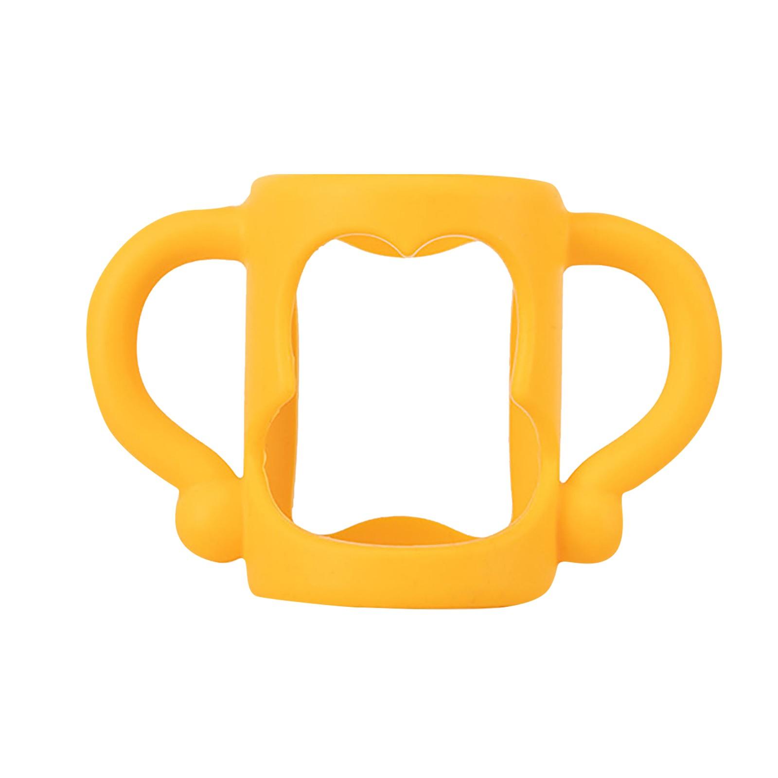 

Силиконовые перчатки для бутылочек. Ручки для бутылочек для узких детских бутылочек с удобными ручками, чтобы держать бутылочки самостоятельно. One Size оранжевый