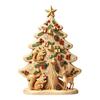 Warm Atmosphere Ornaments Fairy Tale Little Boy and Fox Wooden Figurine, Rustic Desktop Statue, Artistic Carved Decorative Tabletop Figurines
