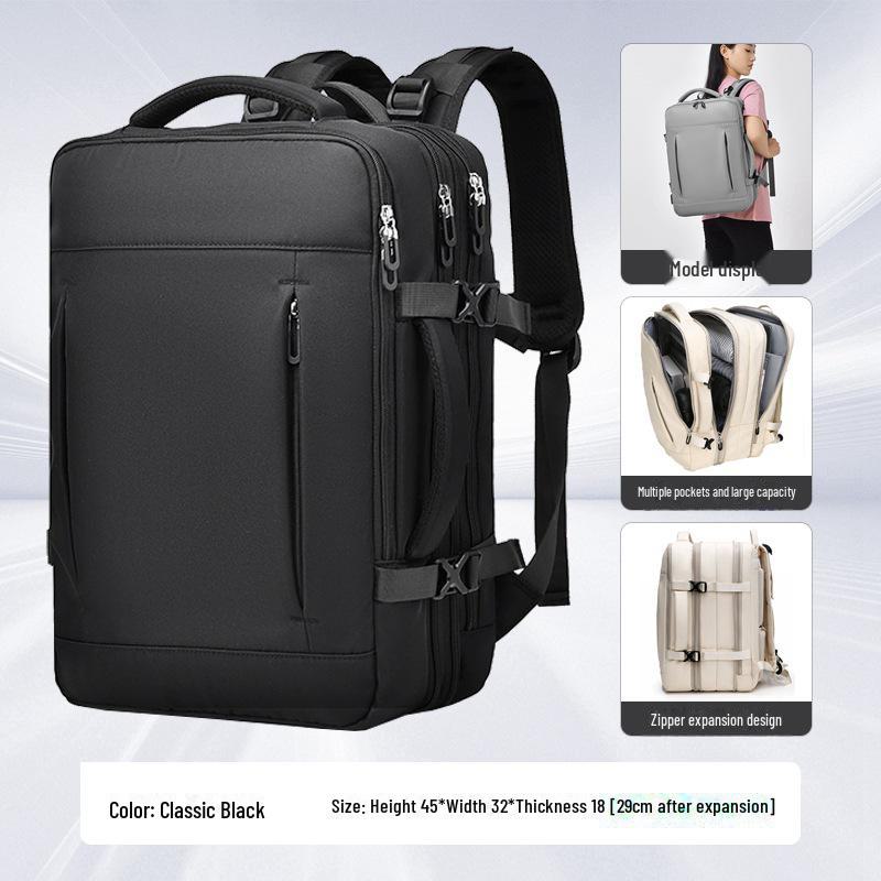 

Расширяемый водонепроницаемый рюкзак: Стильная, вместительная, износостойкая дорожная или школьная сумка для мужчин и женщин