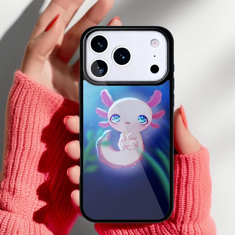 kawaii axolotl pattern Phone Case for iPhone 17 16 15 14 13 Pro Max Back Cover for 12 11 Pro Coque