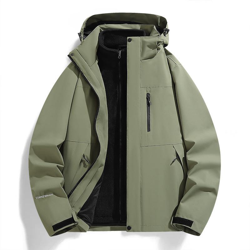 Shock-up Jacket Men and Women Jacket Winter Outdoor Three-in-one Removable Two-piece Set Mountaineering