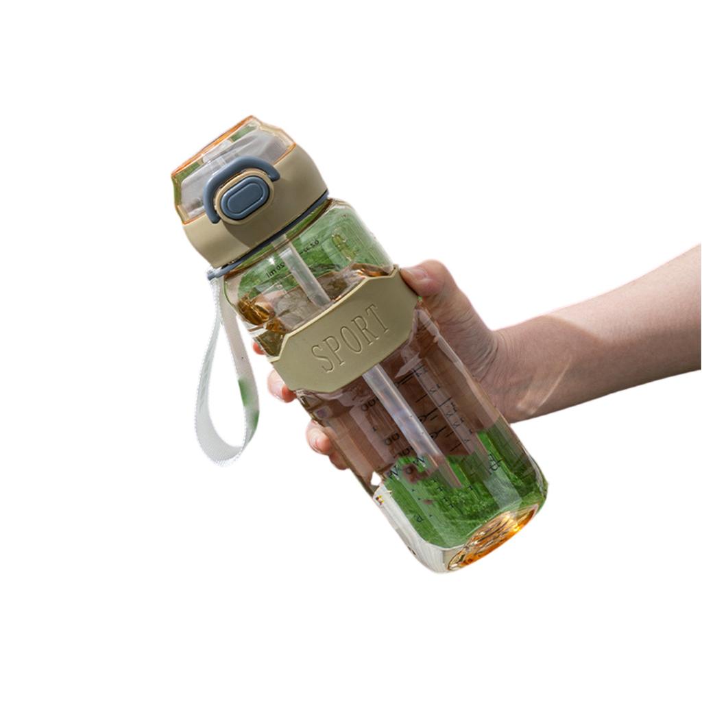 Large Capacity Women's Outdoor Sports Water Bottle Portable Plastic Straw Cup for Gym & Trav