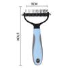 Pet Double-sided Brush Grooming Dematting Deshedding Stainless Steel Blade for Matted Long Cat Dog Hair Removal Comb
