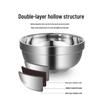 Bol Aislado de Doble Capa de Acero Inoxidable - Diseño Moderno y Sencillo para Ensalada, Sopa y Más.