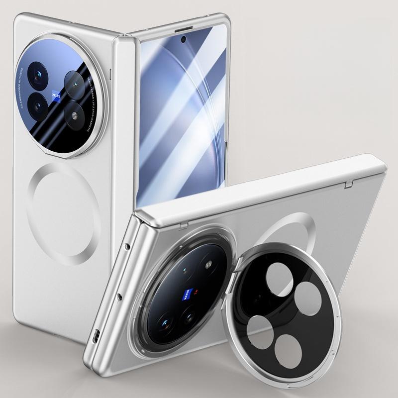 Magnetic Matte Hard PC Protective Mobile Phone Case for Vivo X Fold 5 Sports Design with Camera Protector Bracket Stand & Cases
