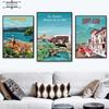 Poster Anime de călătorie peisaj oraș franceză Italia vintage perete artă pânză pictură imprime nordice imagini pentru decor camera de zi