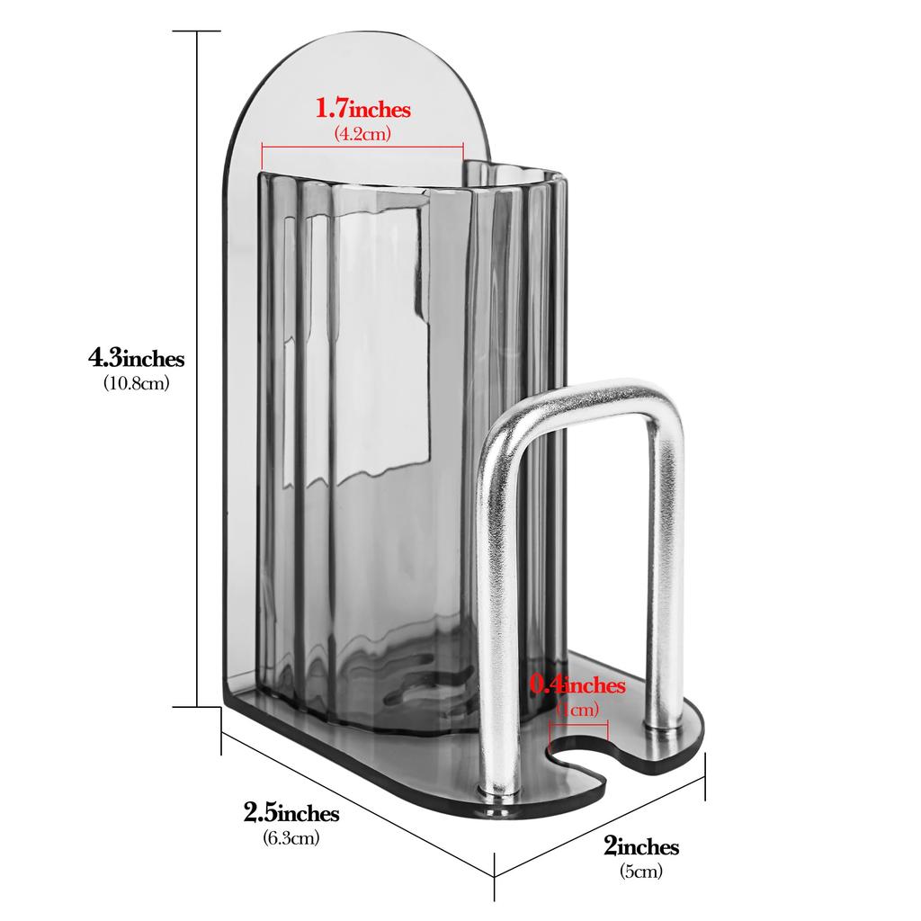 Linkidea Electric Toothbrush Plastic Electric Toothbrush Hanger with Cup Compatible with iO Series and Philip Sonicare with Adhesive Organizer