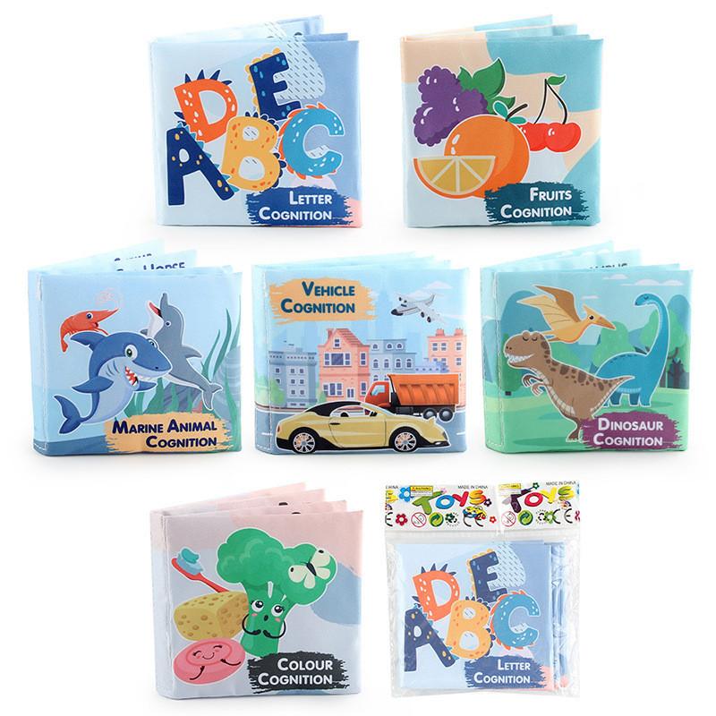 Kinder Lern Alphabet Stoffbuch Reißfest Mit Geräuschpapier 3D Dinosaurier Ozean Stoffbuch