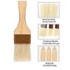 Pastry Brush,Basting Brush for Cooking,Bristle BBQ Brush for Oil & Sauce,Wooden Handle Food Brush for Baking