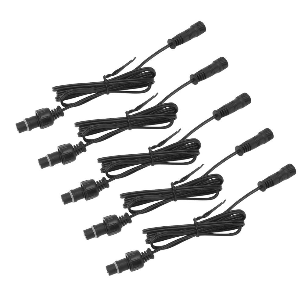 5pcs 2 Pin Garden Extension Cord IP67 LED Light Extension Cord Garden Lighting