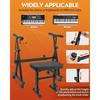 STRICH Z-Shaped Piano Keyboard Stand & Chair Set for Stage, Studio, and Live Performances, Adjustable Height, Compatible with 54/61/73/76/88-Key Digit