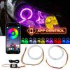 2X 80mm 210 Modes Multi-Color 5050 RGB Flash SMD Led Angel Eyes Halo Rings +APP