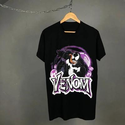 2026 Retro Encyclopedia Superhero Venom Diablo Print T-Shirt Loose Plus Size Men's and Women's Short Sleeves