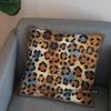 2D Leopard Art: Geometric Design Cushion Cover Pattern Cushion Cover Suitable For Sofa Bedroom Car Pillow Cover