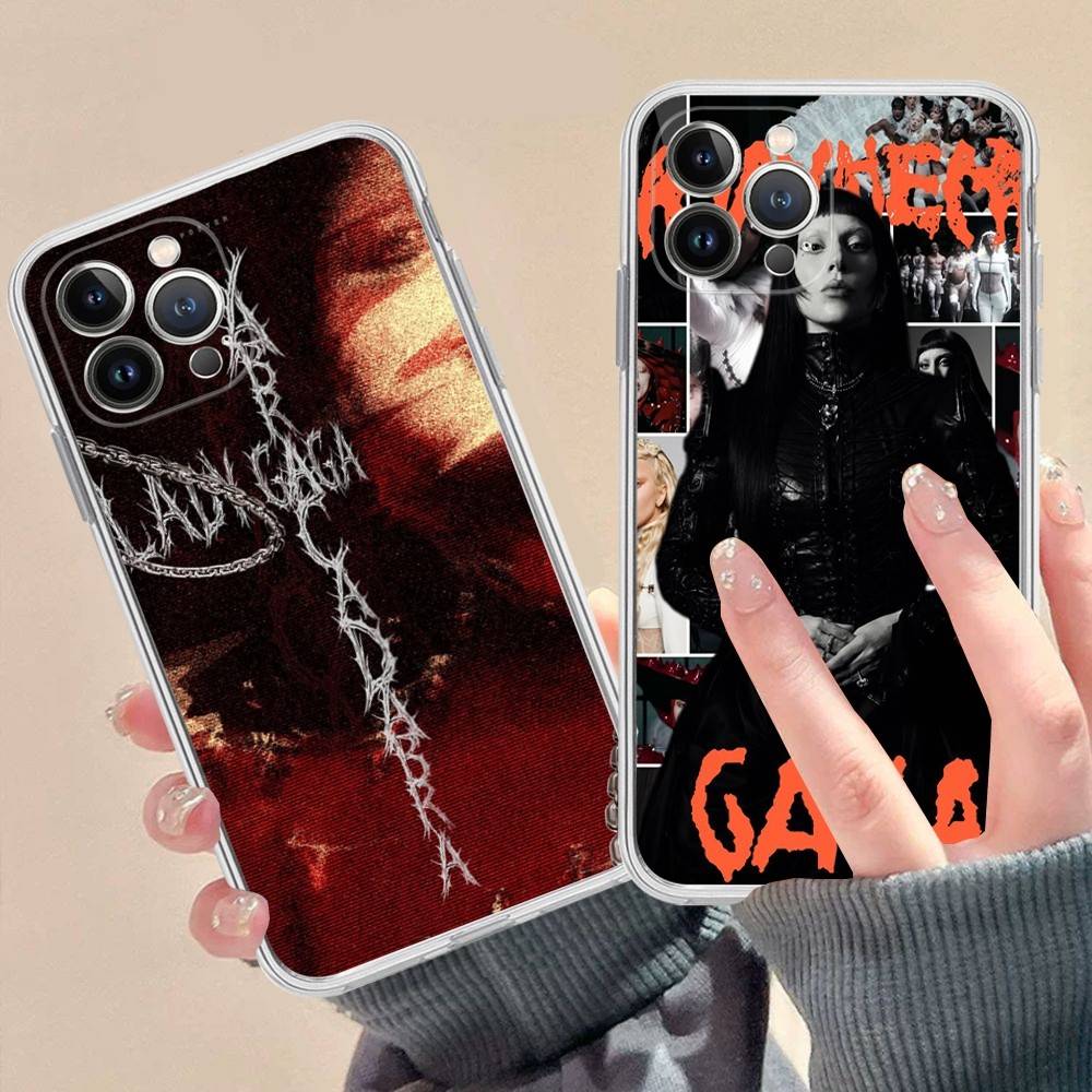 Lady Gaga Ablums For IPhone 11 12 13 14 15 16 17 Pro Max Plus Air Transparent Clear Shockproof Case