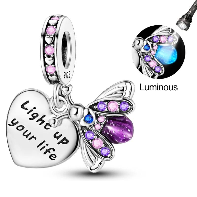 Charms Perlen Kupferrosa Parfümflasche Buchstabe Leuchtendes Glühwürmchen Tarotkarte Perlen Passend für DIY Armbänder Schmuck