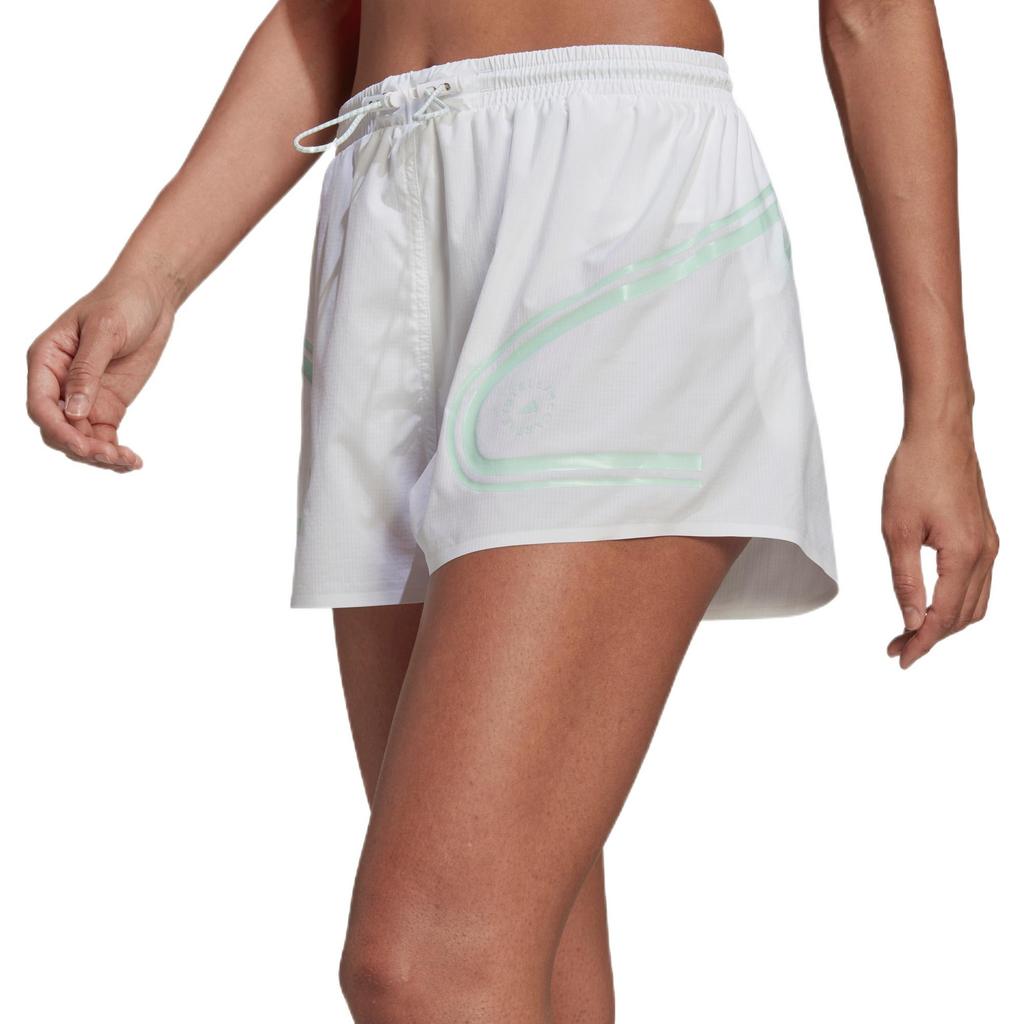 adidas X Stella McCartney Color Block Gestreifte Sporthosen Damen Shorts Weiß HD9119