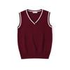 Gilet a Maglia Senza Maniche Donna Uomo Scollo a V Preppy Studenti Ragazzi Ragazze Classico Primaverile Maglione Lavorato a Maglia Moda Coreana Gilet Retrò