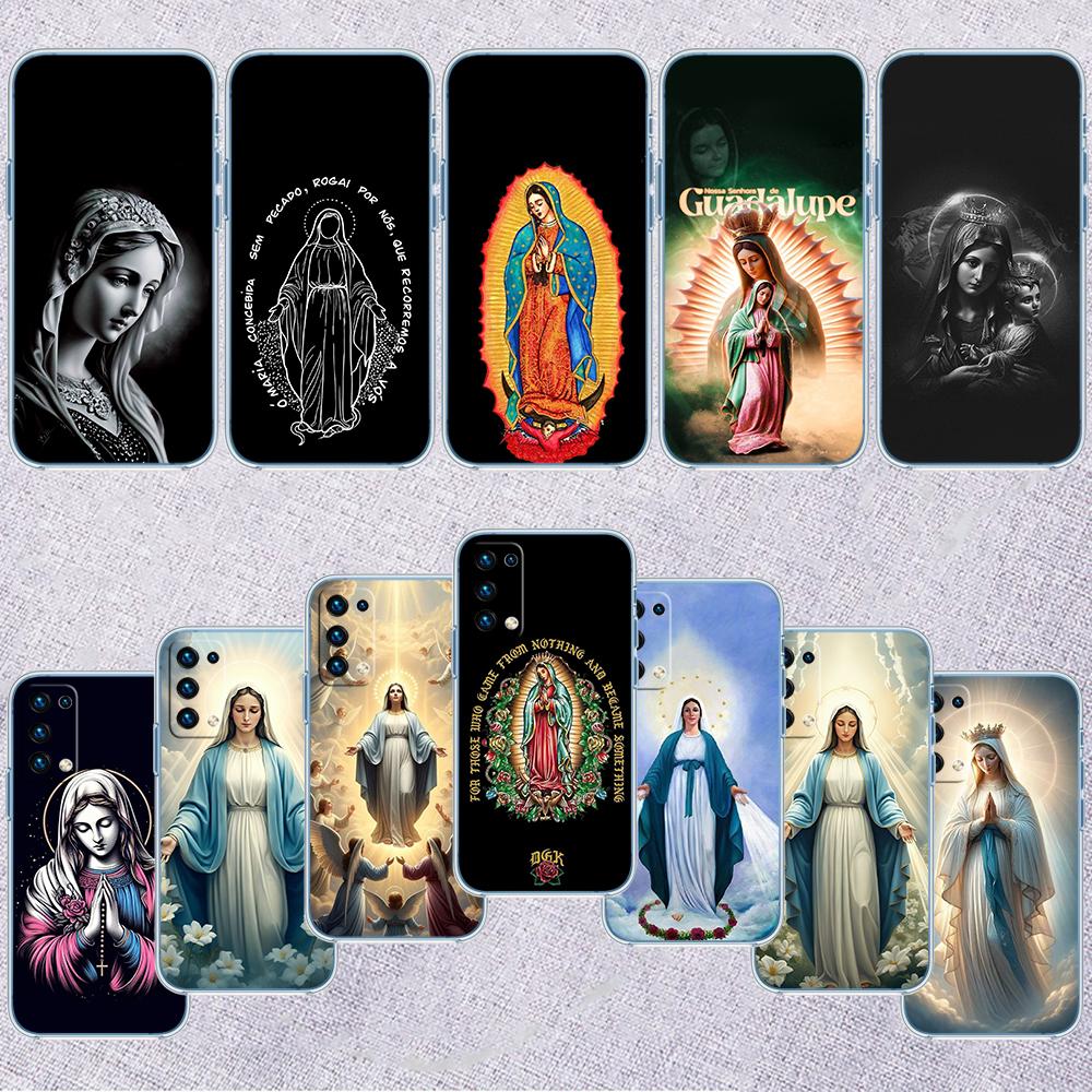 BH47 Virgen Maria Transparent Phone Case for Motorola Moto G40 G04 G05 One Ace Action Fusion + Plus Hyper Macro Vision Zoom