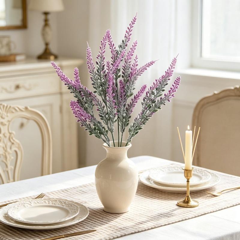 4 Colors Romantic Artificial Lavender Bouquet Nordic Provence For Wedding Party Home Vase Art Decoration flores artificiales