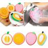 5-Piece Set of Fruit-Shaped Thickened Dishwashing Sponges Magic Scouring Pads and Washcloths for Kitchen Cleaning Supplies