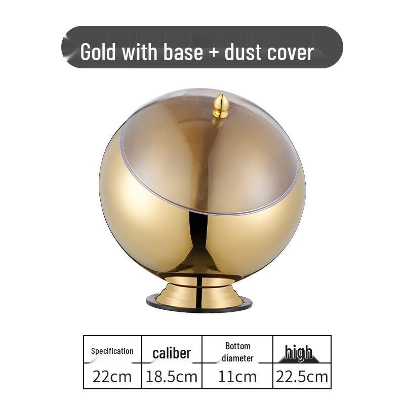 Stainless Steel Spherical Slanted Condiment Bowl 22cm