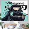 Personalized Demon Slayer Character Theme Background Tapestry,Custom Name Birthday Party,Multifunctional Wall Decoration for Home Decor,Various Occasi