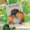 1pc Autumn Pumpkin Welcome Thanksgiving Garden Flag_4 - 28x40 Inch Outdoor Garden Flag Double-sided Home Decoration Courtyard Decoration Outdoor Decor
