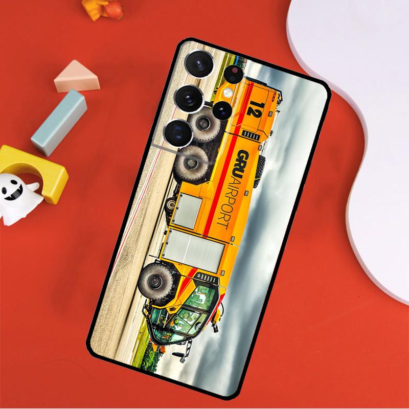 Fire Truck Phone Case For Samsung Galaxy S25 Ultra S24 Ultra S9 S10 S20 S21 S22 S24 Plus S23 FE Cover