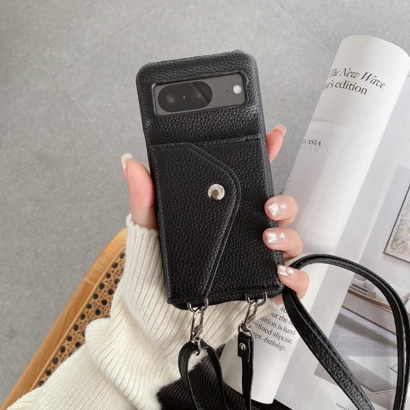 Crossbody Wallet with Card Holder Phone Case for Google Pixel 9 Pro Xl 8 7 6 8A 7A 6A PU Leather Protective Shockproof Cover