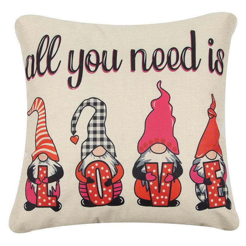 Pillow Nordic Linen Pillow Cover Spring Living Room Sofa Cushion Lumbar Cushion