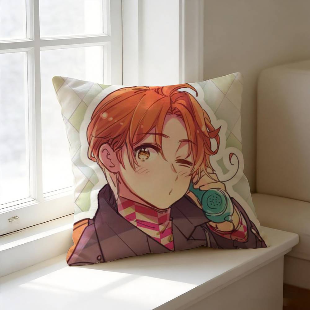 H-Hetalia W-World Stars N-North Italy Pillow Case Square Double-Sided Sofa Cushion Cover Bedroom Bedside Pillow