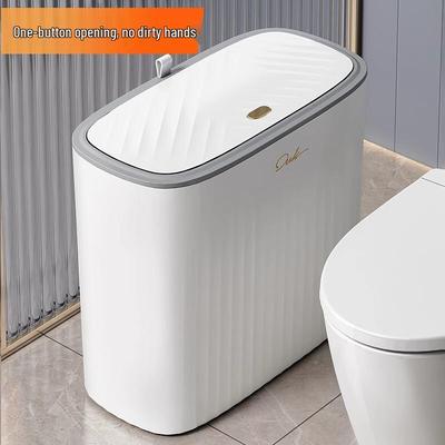 2024 Large Capacity Wall-Mounted Trash Can with Lid for Bathroom, Kitchen, and Living Room