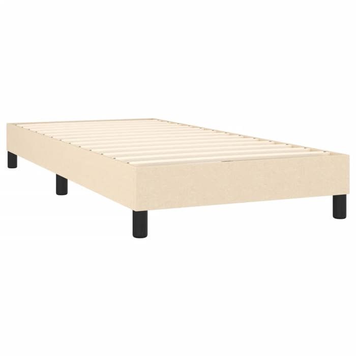 Maison Exclusive - Sommier à lattes de lit et matelas Crème 90x190 cm Tissu