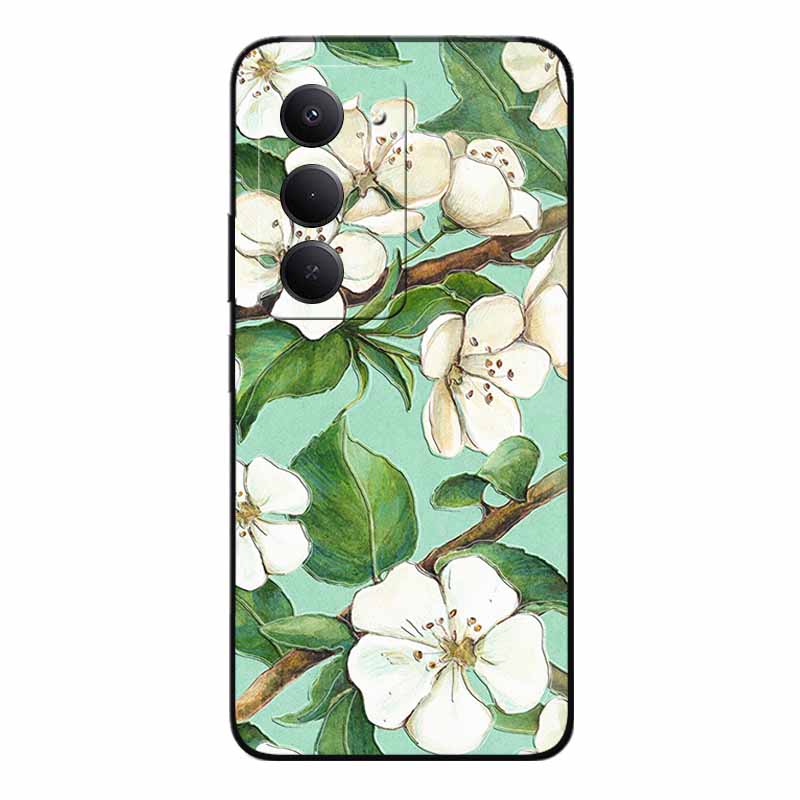 3D Emboss Cases For Redmi 15 5G 4G Relief Emboss Soft Silicone Back Cover For Xiaomi Redmi15 Flower Relief  Funda Redmi 15 4G 5G