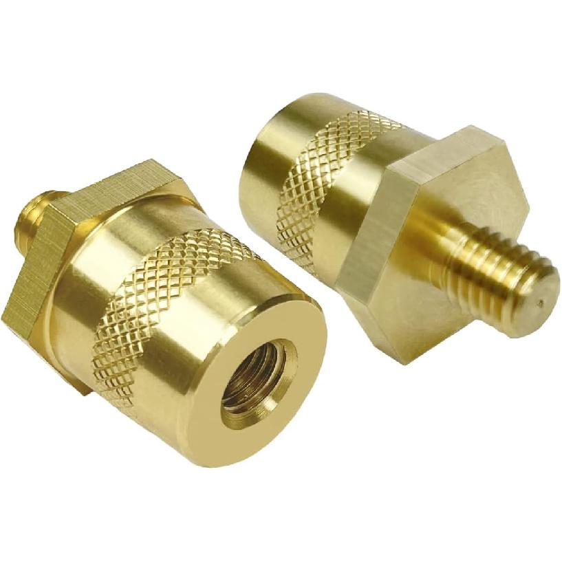 Battery Terminal Connector, Auto battery Terminal Brass Post Adapter, Top Post thread Terminal Charging Post Extender Adaptor Taper Conversion Screw