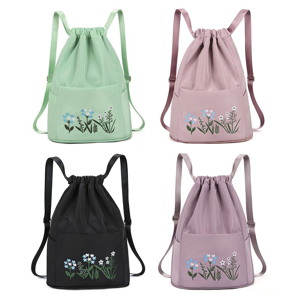 Buy Embroidered Backpack Women Men Large Capacity Outdoor Travel Gym