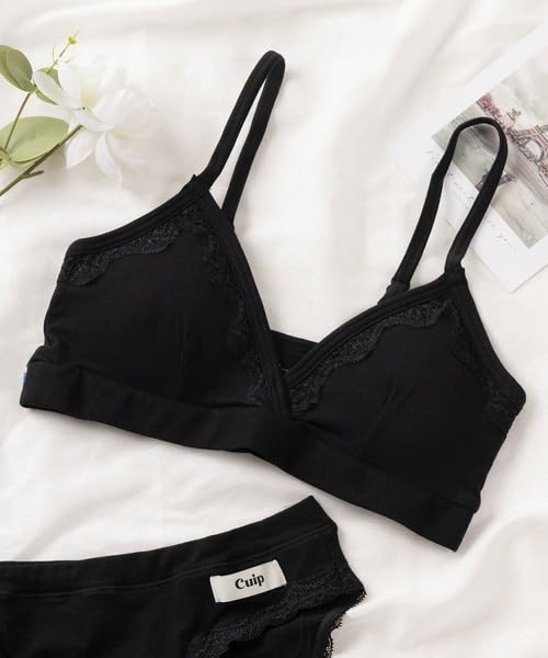 Cuip Wireless Bra Lace Comfortable for Day and Night Use Rich (Accent Type) Hookless, Soft, Nighttime, Relaxed, Wireless, Cotton, Innerwear, Women's,